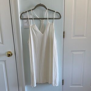 Urban Outfitters Cream Slip Dress with Thin Straps